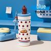 MRSIKEY Portable Insulated Straw Water Bottle