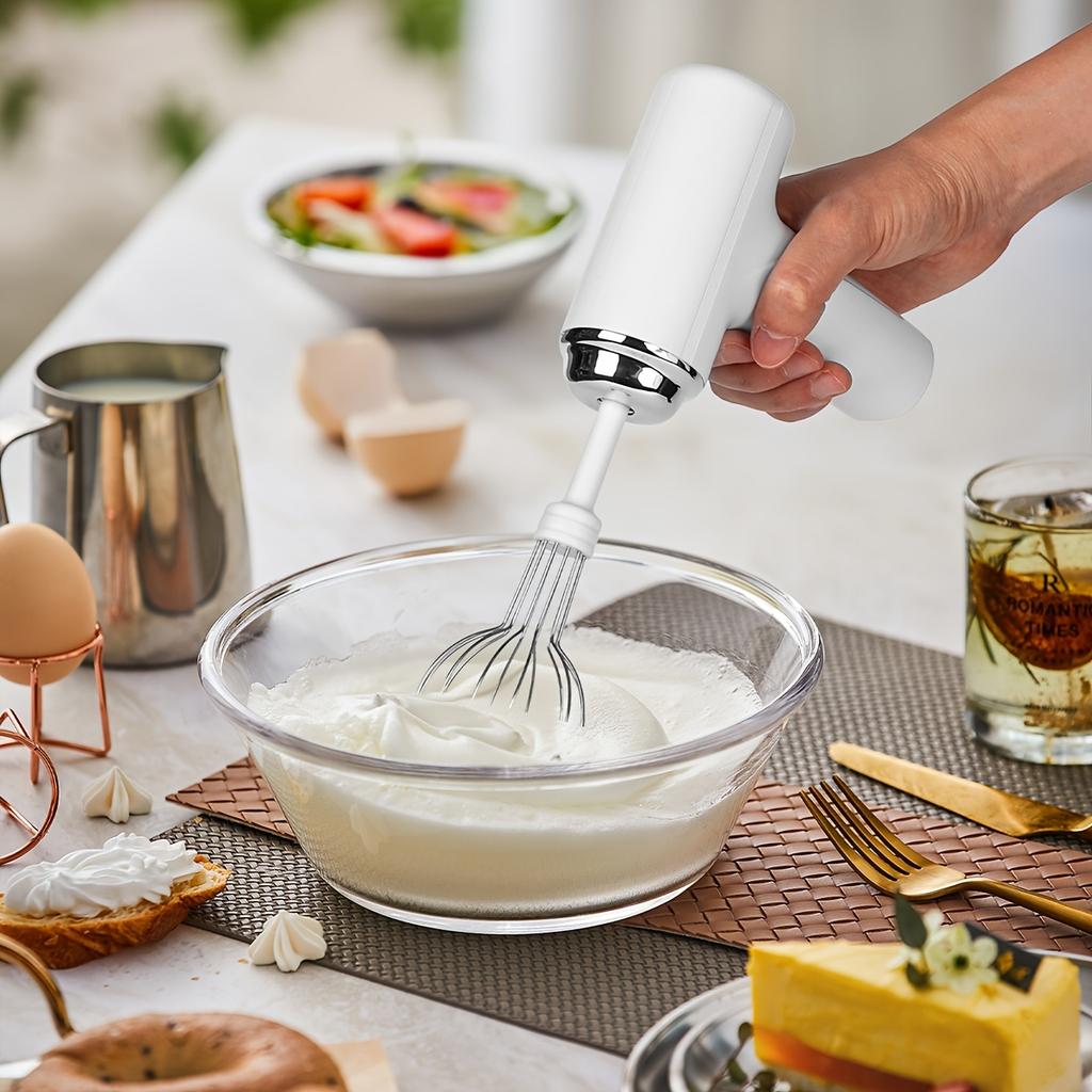 1pc Handheld Electric Eggbeater & Whisk - USB Rechargeable, Cordless, Portable, Lightweight, Easy-to-Use Hand Mixer for Baking Cakes, Cookies, Muffins