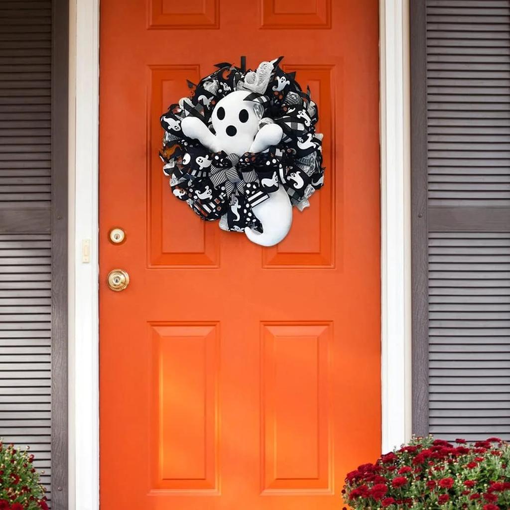 Halloween Skelettkrans Dekoration Nät Roshuvud