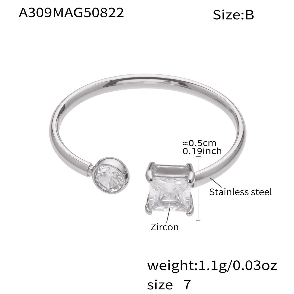 Ferris Wheel European-American Style Adjustable Wrap Coil Spring Ring for Women - Circular Stainless Steel Jewelry