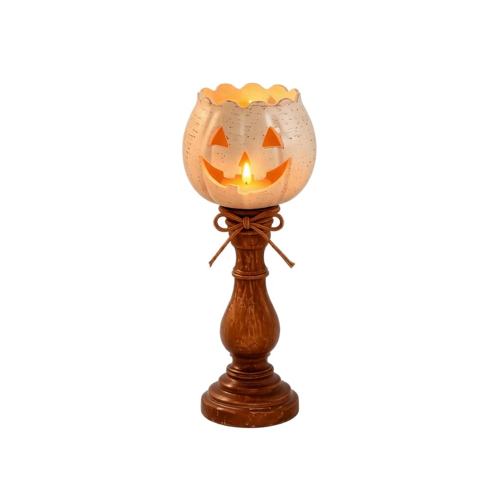Halloween Pumpkin Candle Holder for Holiday Home Decor