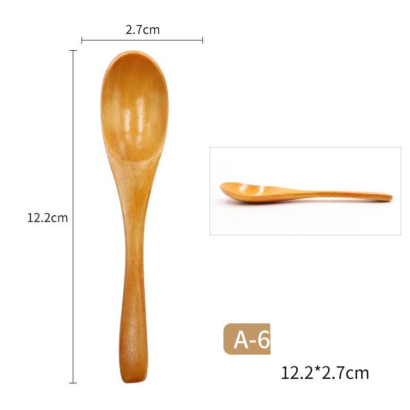 Holzlöffel zum Essen, Holzhoniglöffel für Tee, Holzteelöffel zum Umrühren von Kaffee, Hartholz-Tafellöffel zum Kochen, kleine Servierlöffel