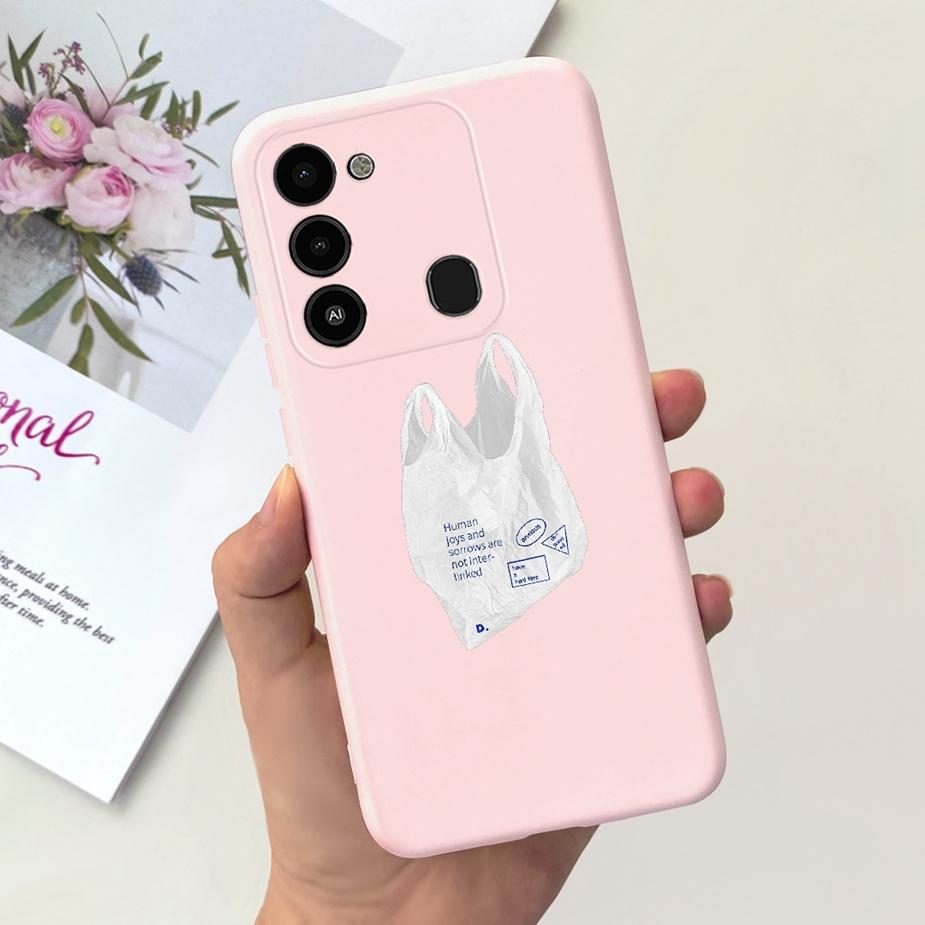 For Tecno Spark 8C Case KG5k KG5j KG5n Stylish Candy Painted Cover Soft Silicone Phone Case For Tecno Spark Go 2022 Spark8C Bags