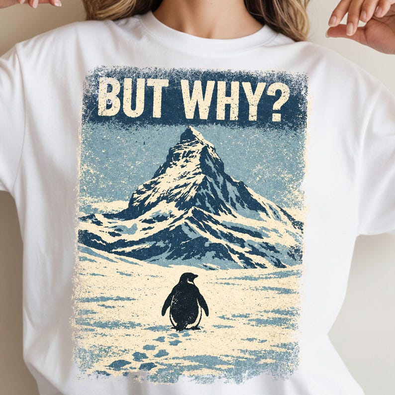 

Vintage Nihilist Penguin Retro Snow Art Penguin Funny Meme TShirt Graphic shirts M