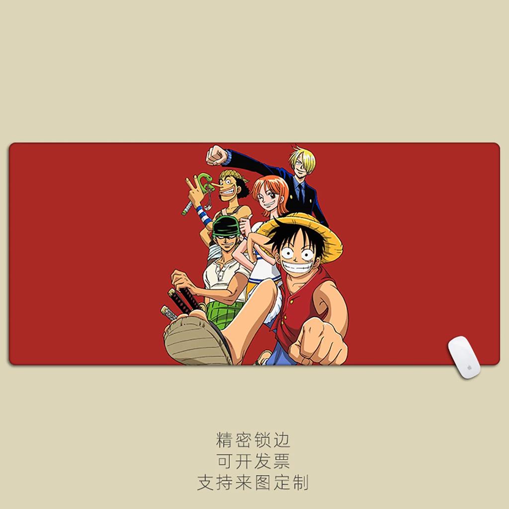 Nuovo Anime Giapponese One Piece Monkey D. Luffy Roronoa Zoro Periferiche Tappetino Mouse Sovradimensionato Ragazzi Anime E-sport Tappetino per Scrivania del Computer Tappetino Cartoon per Tastiera