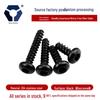 PB3x14 Black Stainless Steel Plum Blossom Head Self-Tapping Screw with Flat Tail - 304 Grade, Salt Spray & Dacromet Coated
