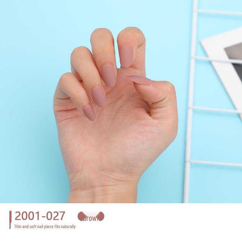 Matte, gefrostete Nagelaufkleber - 24-teiliges Set tragbarer künstlicher Nägel