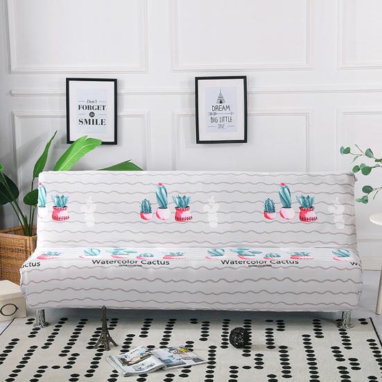 Couch Cover Smooth Easy To Install Printed Universal Armless Elastic Sofa Cover  Armless Sofa