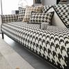 Nordic Houndstooth Sofa Cushion High-Grade Non-Slip Stain-Resistant Cushion Backrest Towel Four Seasons Universal Dust-Proof Sofa Cover Cloth