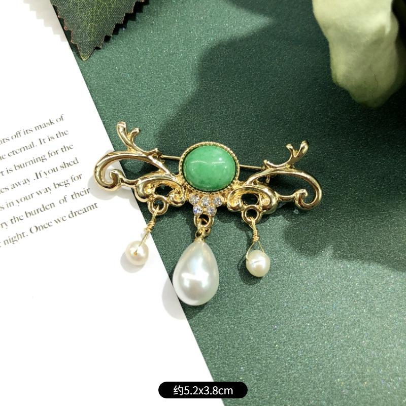 

Винтажная барочная вестерн антикварная брошь матовый золотой жемчуг корона суд булавка брошь аксессуары женщины