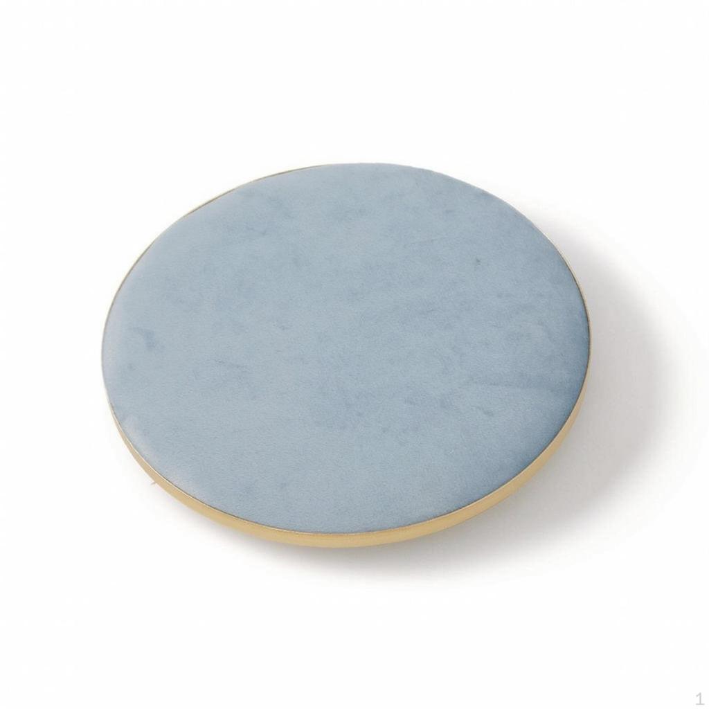 Jewelry Display Tray Round with Metal Rim Soft for Boutique Counter