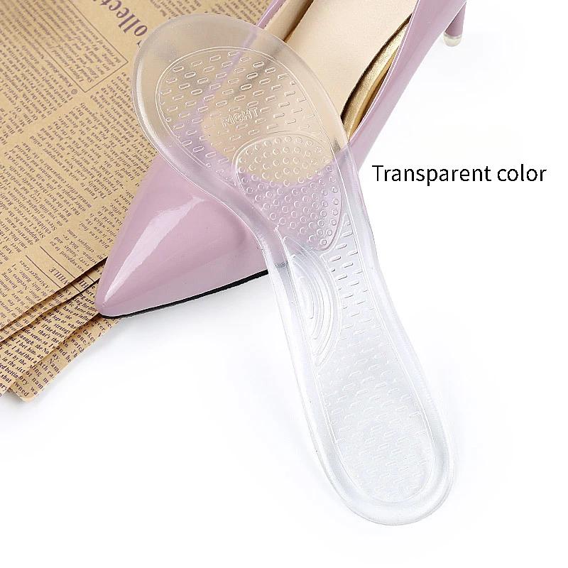 

1 пара силиконовых стелек при подошвенном фасциите для женщин, гелевые стельки для ног на высоких каблуках, поддержка свода стопы, подкладки для обуви, амортизирующая подошва для обуви чистый