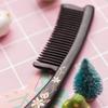 Tan Mujiang Ebony Wood Inlaid Comb