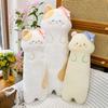 Plush Star Cat Long Animal Pillow With Sleepcap Design For Girls Sleep Relaxation Bedside Support