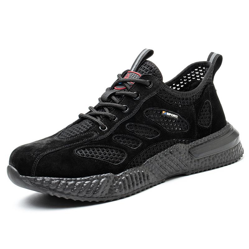 Unisex Summer Breathable Mesh Steel Toe Safety Shoes Comfortable Lightweight Work Sneakers For Men And Women