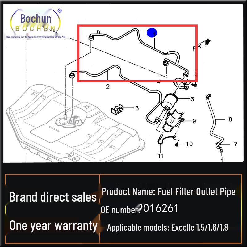 Fuel Hose and Filter Set for Buick Excelle 1.5/1.6/1.8 - Inlet/Outlet Car Accessories
