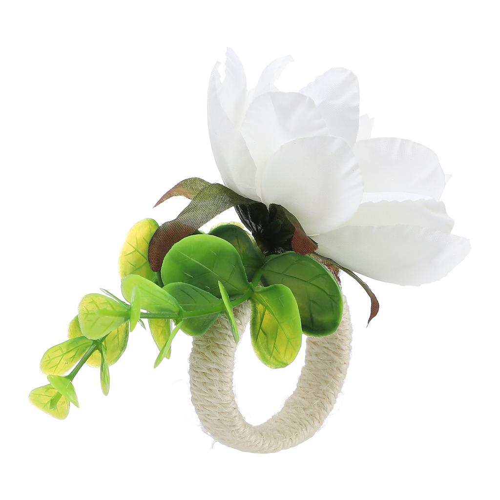 12Pcs Napkin Red Fruit Red Flowers Smoother Rugged Stylish Flower Napkin Ringfor Christmas Halloween