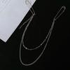 Unisex Clothes Pin Single/Double Layer Chain Polished Large Pin Alloy Pants Shirt Chest Suit Skirt Decoration