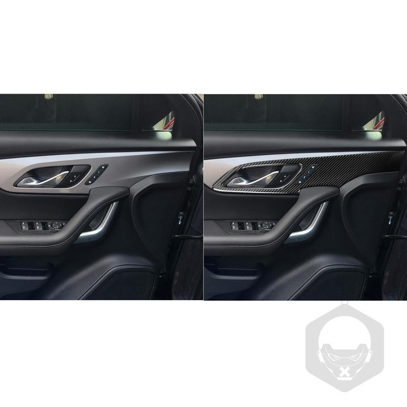 3K Carbon Fiber Sticker for Chevrolet Blazer —2025 Door Inner Trim Panel Cover Anti-Scratch Adhesive (Easy tall)