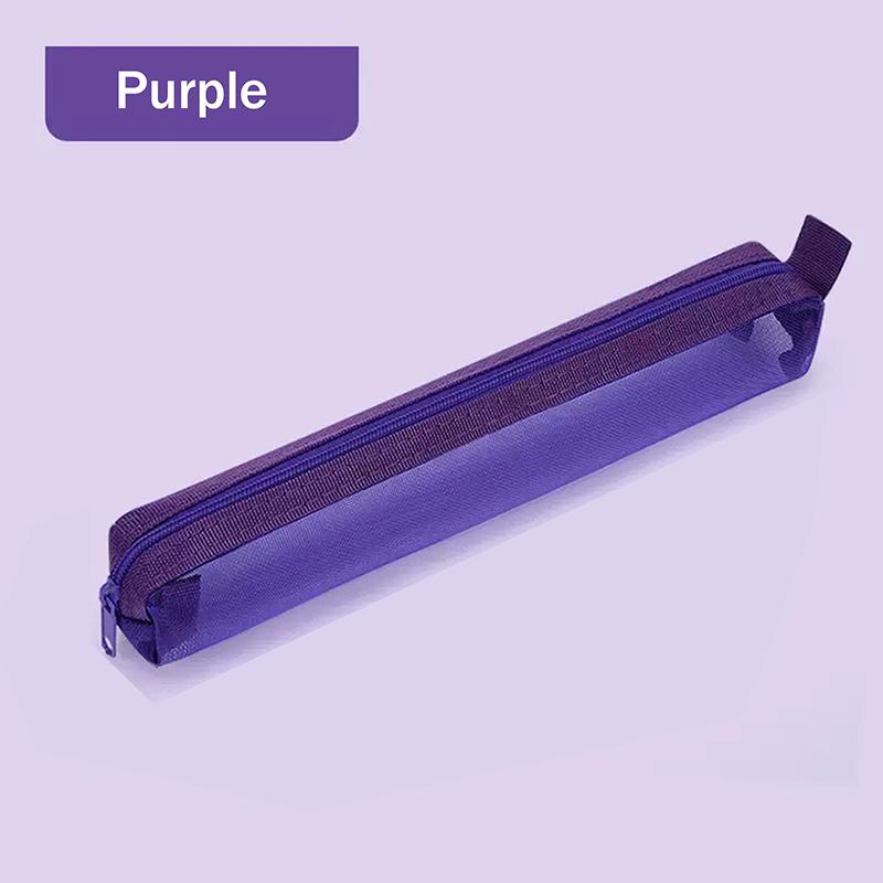 Mesh Travel Cosmetic Storage Bag Toiletries Clear Wash Bag Brush Storage Bag Multi-Functional Square Stationery Pencil Pouch