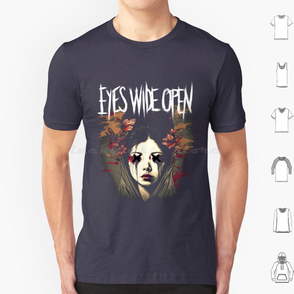 Metal Fan Art Eyes Wide Open T Shirt Big Size 100 Cotton Metal Bandshirt Eyeswideopen Deathmetal Bands Rockbands