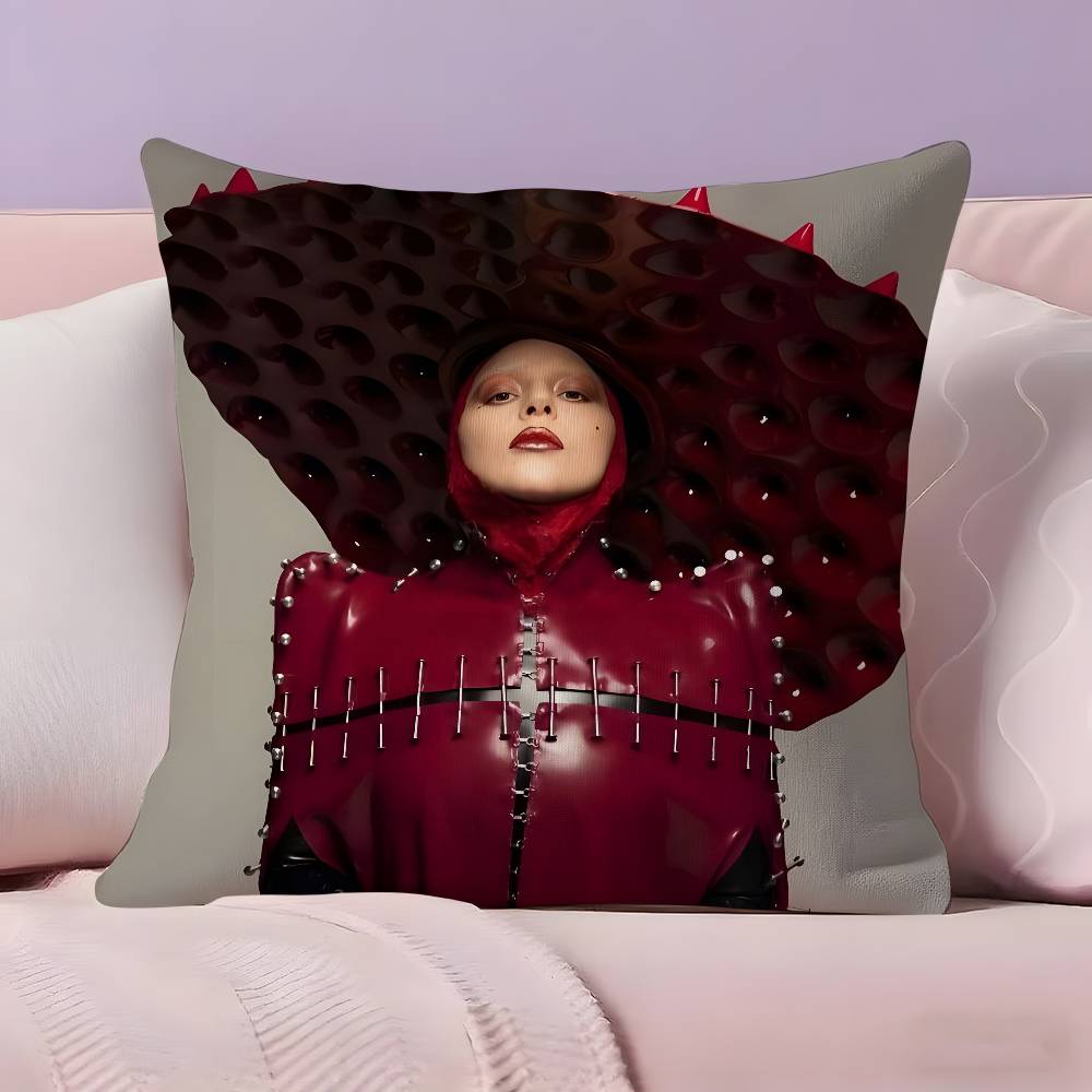 Legendäre Sängerin L-Lady Gaga Kissenbezug Kissenbezug Ultraweiches Hautfreundliches Gewebe Wolkenähnlicher Komfort & Verdeckter Reißverschluss
