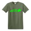 Evolution of man to kawasaki tshirt ninja motorbike super bike mens ladies top