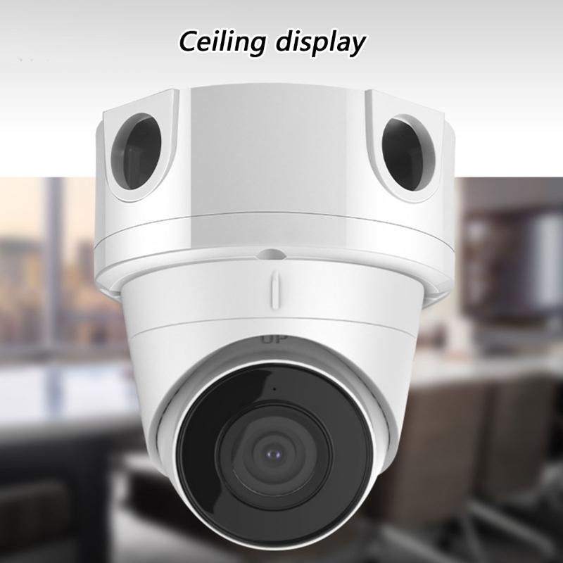 Plastic Dome Camera Mounting Bracket With Concealed Cable Design For Ceiling Wall Installation Flip Cover Security Camera Holder