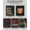 Pirational Quotes Basketball Posters - Motivational Sayings Art For Men, Kids & Teenagers - Wall Decor For Bathroom, Playroom & Classroom