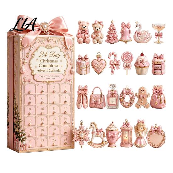 Festive Decoration for Home 2026 Nutcracker Advent Calendar, 24-Day Acrylic Ornament Set with Classic Interactive Game Friends Soldier