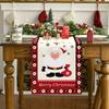 Christmas Tablecloth Santa Claus Snowflake Elk Red Pattern Linen Table Runner Reusable Merry Christmas Decoration Home Decor
