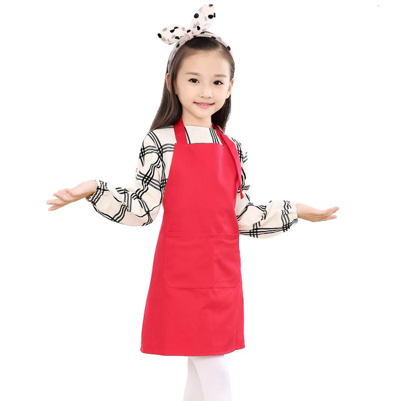 Children's Neck Hanging Korean Style Apron, Unisex, Sleeveless, Anti-Stain, Custom Logo, Ideal for Kindergarten Painting