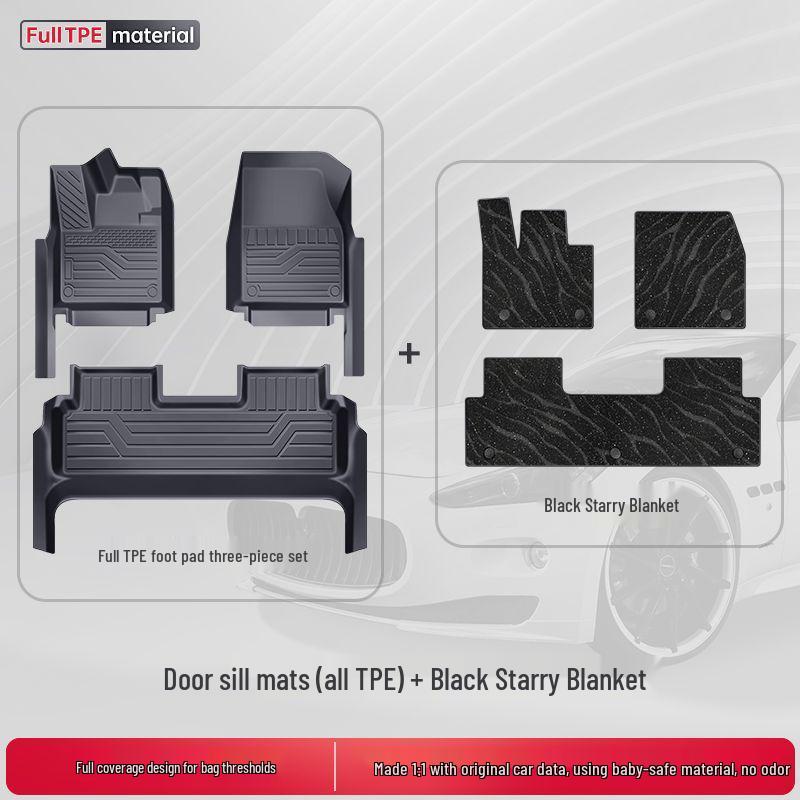 BYD Leopard Titanium 7 Five-Seater Double Layer TPE 2025 Floor Mats Kit