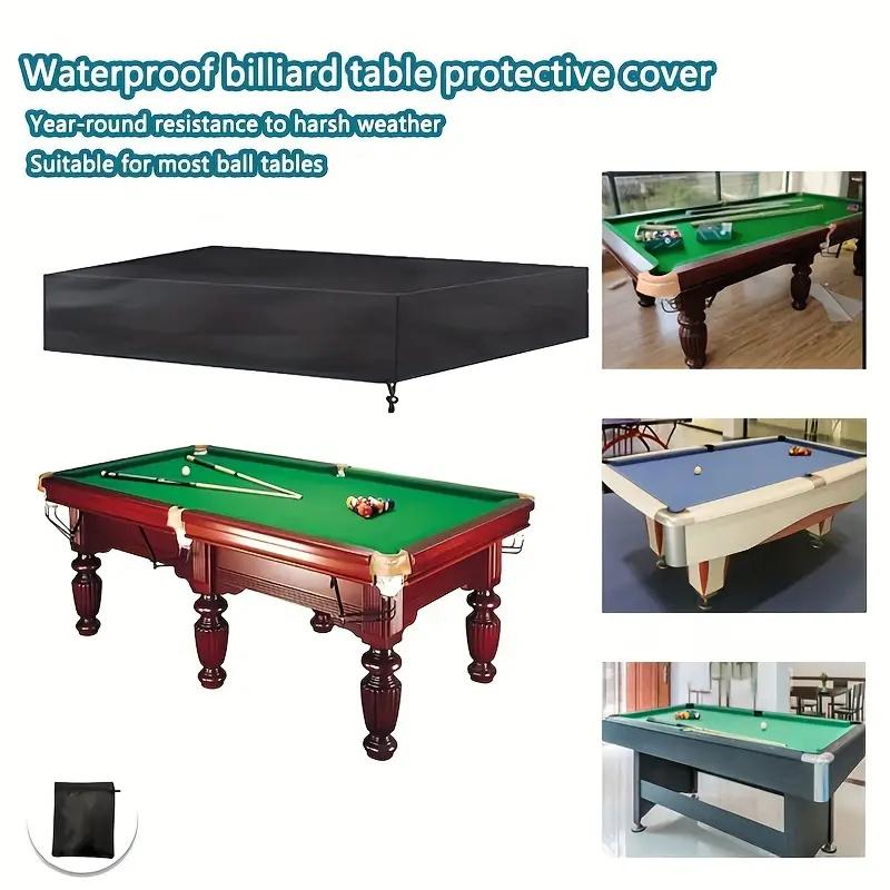 Black Billiard Table Cover , Protects Your Billiard Table from Scratches and Spills, Indoor/Outdoor Use,  Billiard Accessories