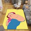 Meg Griffin Flannel Printed Carpet, Home Sofa Decoration for Living Room & Bedroom, Non‑Slip Play Flannel Floor Mat for Game Room