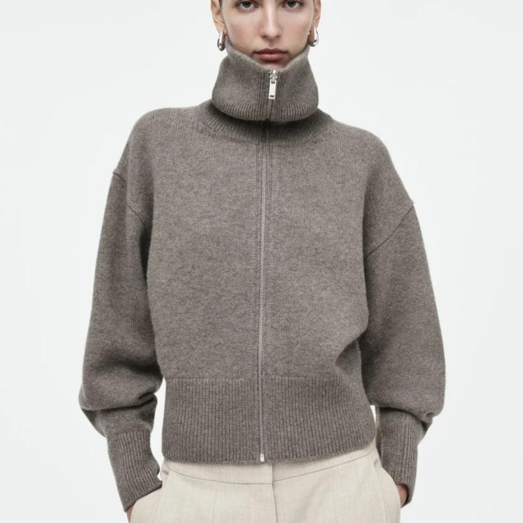 Ethereal Cos Winter New Style of Ladies' Casual Standard Fit Waist-cinching Knitted Pilot Jacket