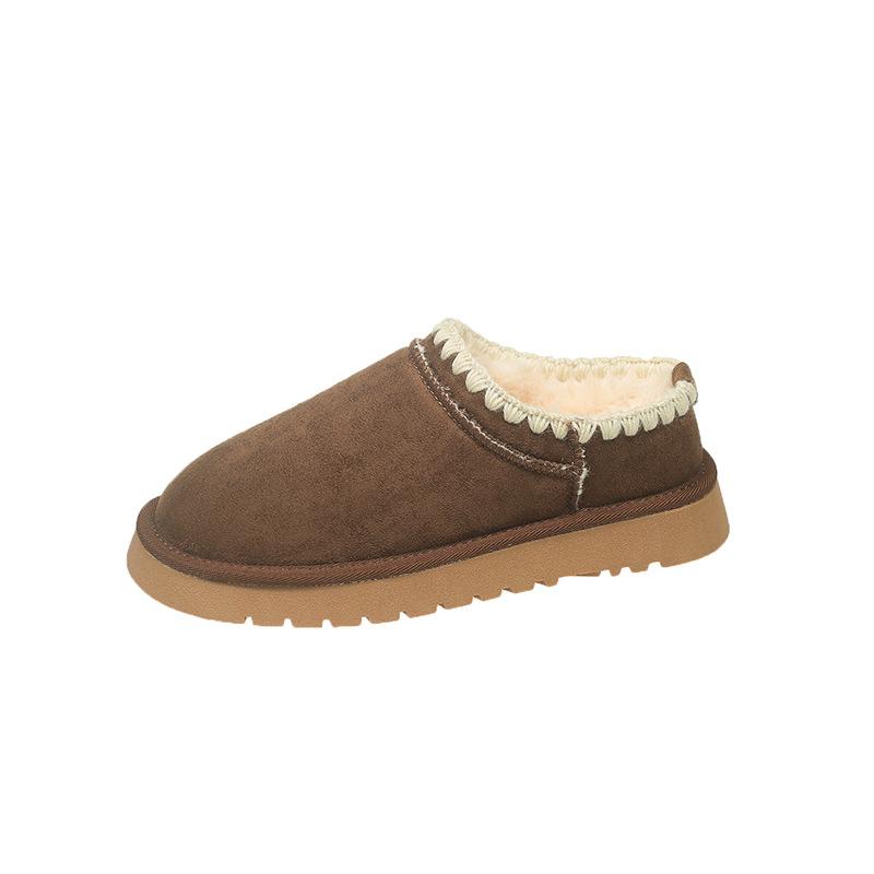 Thick-soled fur integrated mini snow boots women's winter 2025 new velvet warm non-slip bread cotton shoes must