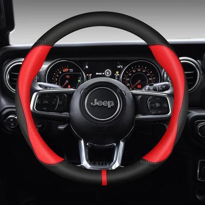 PU Leather Car Steering Wheel Covers For Jeep Commander PATRIOT COMPASS RENEGADE Grand Cherokee Wrangler