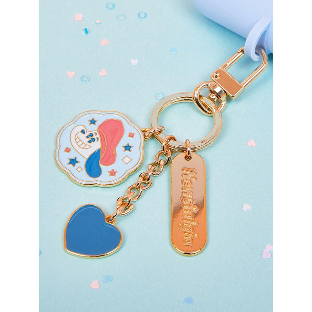 

Newstalgia Metal Keyring - Shiny Dog blue