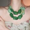 European and American color acrylic shell beaded necklace design sense collarbone chain exaggerated necklace women