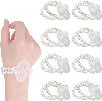 Braccialetto da Polso con Corsage di Perle: Portafiori da Mano Sposa