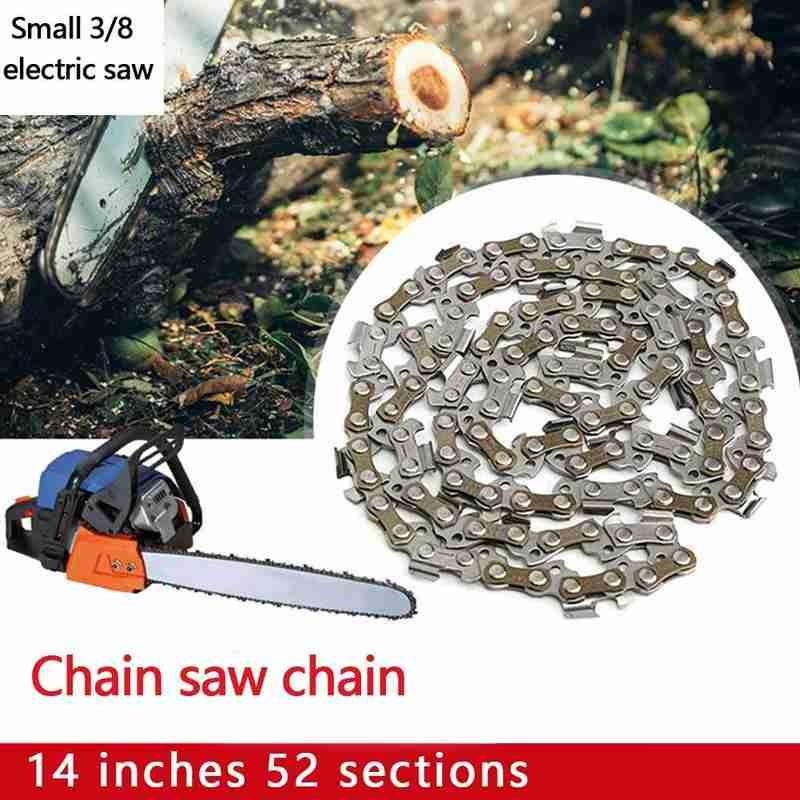 14'' Metal Chainsaw Saw Chain 3/8 "LP .050 Gauge 52DL Pole Cut Wood Quick Household Logging Portable Chainsaw Accessories