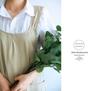 Retro Floral Cotton Linen Apron - Japanese & Korean Style, Comfortable Women's Bib with Printed Logo