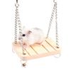 Small Pet Hamster Mice Squirrel Wooden Swing Playing Toy Cage Hanging Decor