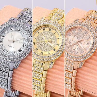 Elegant Women's Diamond-Set Roman Quartz Watch by YANYU