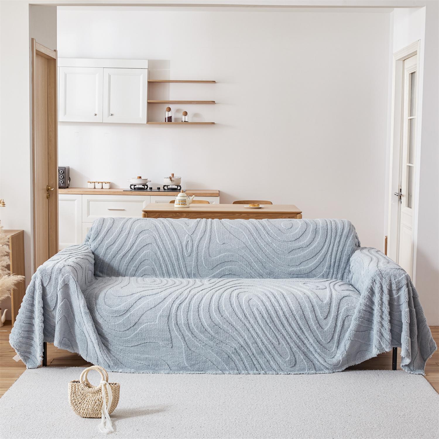 

Узор из жаккардового флиса с рисунком из колец роста, мягкое, утолщенное, универсальное одеяло для гостиной, постельное белье, теплое полотенце 180x90cm baby голубой