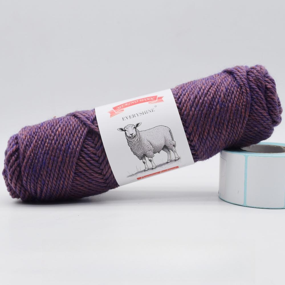 3 balenia hrubej priadze z merino vlny (100g/3.53oz Na klbko) – 110m/120yd Viacfarebná mäkká pletacia a háčkovacia priadza na DIY remeslá Teplé ručne vyrobené potreby