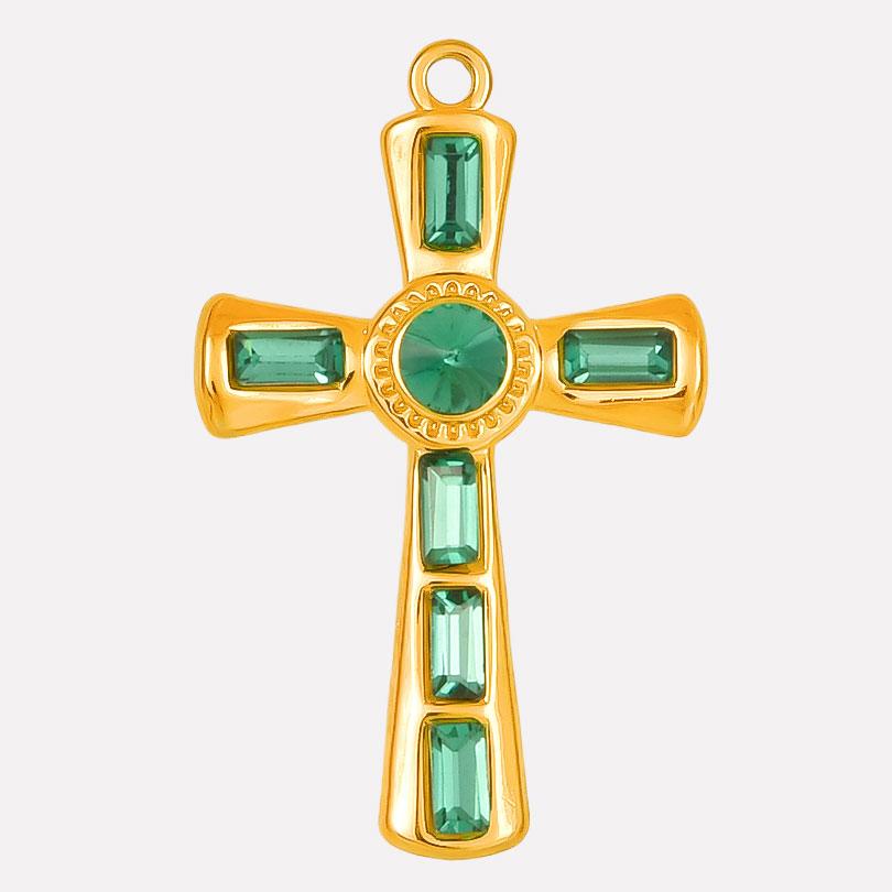 Strass-Accessoires Religiöse Christus-Edelstahl-Anhänger Für Schmuckherstellung Zubehör Kreuz-Anhänger Handgefertigtes Material