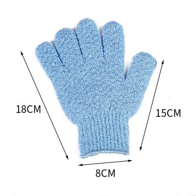 1-4pair Five Fingers Bath Gloves Household Shower Scrub Body Wash Children Home Supply Elastic Wipe Back Bathing Cleaning Gloves