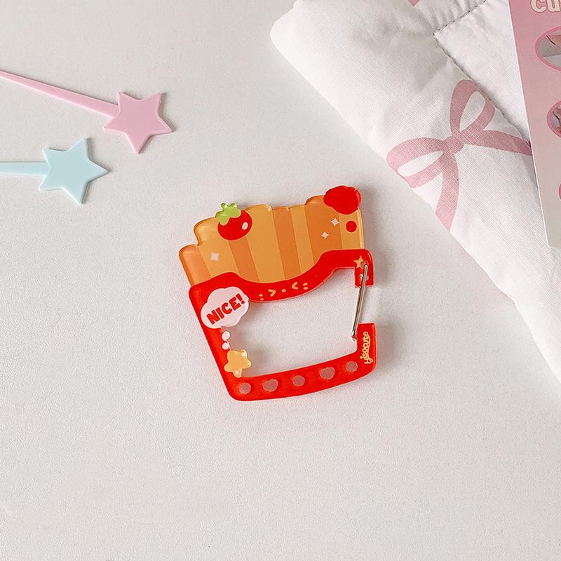 1PC DIY Accessories Cute Ornament Bag Charms Bag Pendants Clear Acrylic Keychain Funny Keyring Y2K Pendants Creative Multicolor